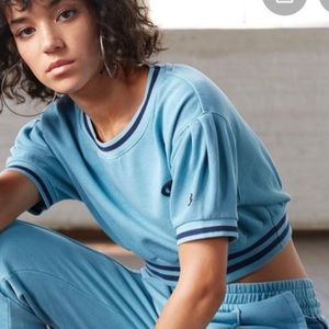 Champion Vintage dye Crop Top short sleeve sz M